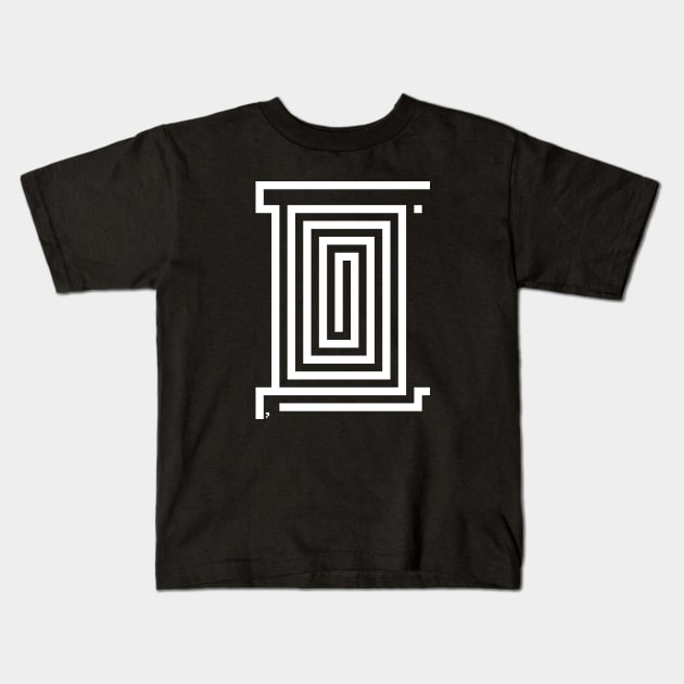 SPAGHETTI - Minimal Pixel Linear Art Kids T-Shirt by outofthepixel